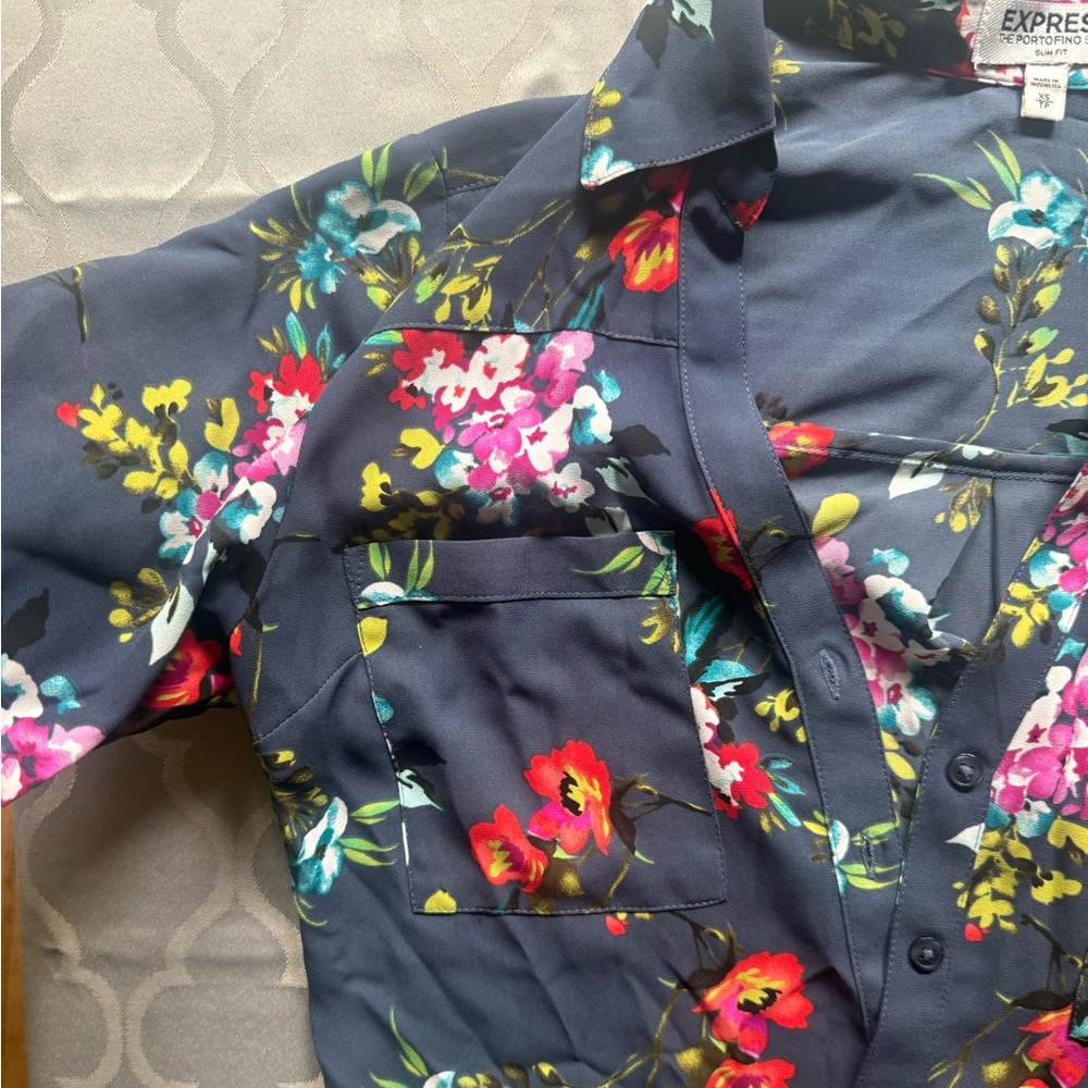 Express Portofino Shirt with Floral Design